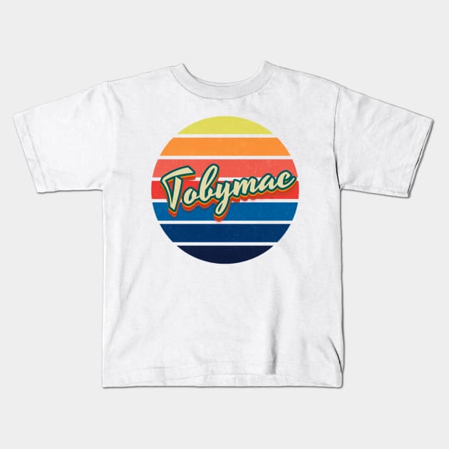 Circle Retro Vintage Tobymac Kids T-Shirt by Electric Tone